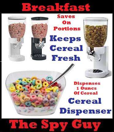 Cereal Dispenser Designed to save on Freshness and Flavor Hold 17.5 Ounces of Cereal in White