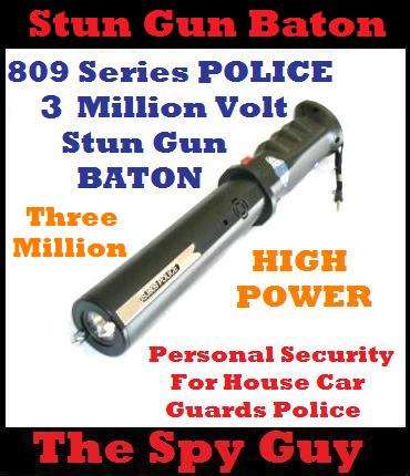 809 Series POLICE 3 Million Volt Stun Gun BATON Personal Security for House Car Security Guards