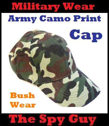 Army Cap For Bush Hunting Fishing Fashion Wear In Assorted Camo Shades