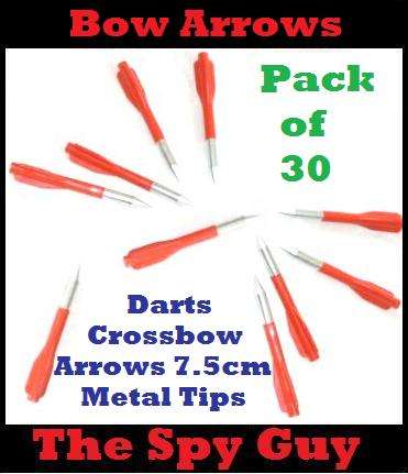 Darts Crossbow Arrows 7.5cm Metal Tips Pack has Around 30 Darts for Bows Hunting