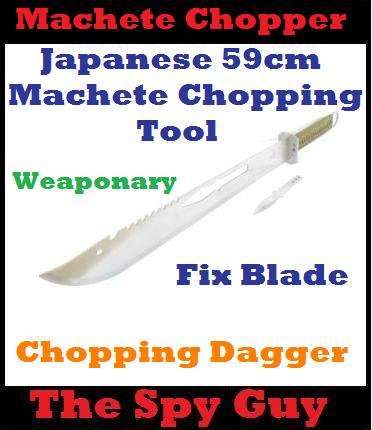 Japanese 59cm Machete Chopping Tool Fix Blade Chopping Dagger Can be Sharpen to Liking
