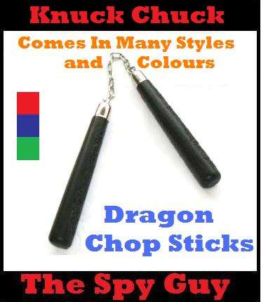 Knuck chuck Dragon Chop Sticks Also In Plain Black Ninja Martial Weaponary