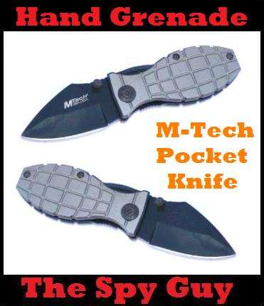 M-Tech Hand Grenade Pocket Knife Foldable Steel Blade and Casing Military Series Knives