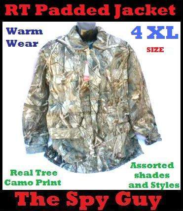 Real Tree Style Jacket (XXXXL) (4XL) DARK AUTUMN Padded Inside Hunting Fishing Paint Ball Wear