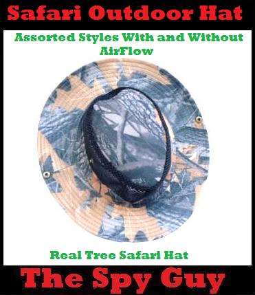 Safari Autumn Real tree Print (Air Flow) Outdoor Hat Also In Shades of Greens Hunting Camping Wear