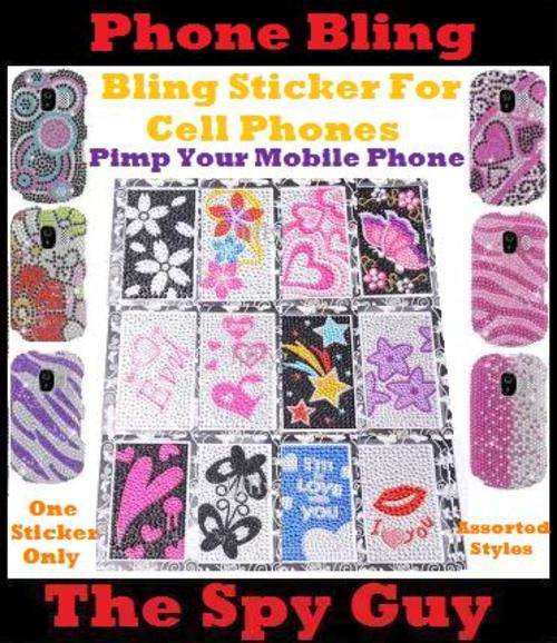 Cell Phone Bling Sticker to Pimp Your Mobile Phone One Sheet Offer Only Bling the Look