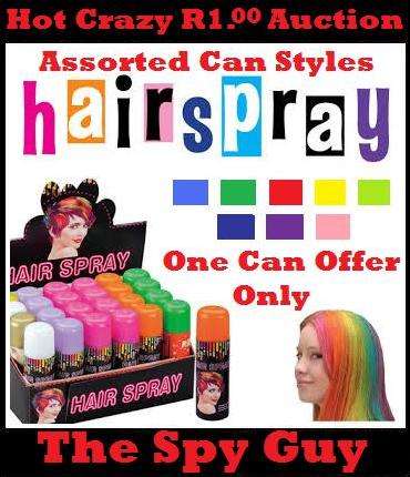 Hair Spray in 1 Assorted Colour Can Easy Wash off Ideal for Dress up Children Parties Stag Nights