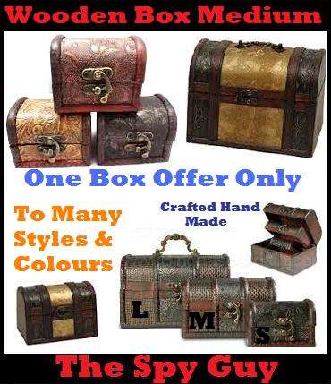 Wooden x1 MEDIUM Craft Handmade Box In a Picked Style and Design Treasure Box in wood