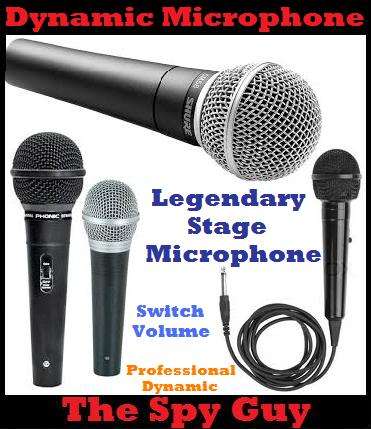 Microphone Professional Dynamic The Legendary Stage Vocal Black or Silver Microphone