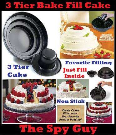 3 Tiers Bake & Fill Cake Pan Bake a Designer Cake with Your Favorite Filling