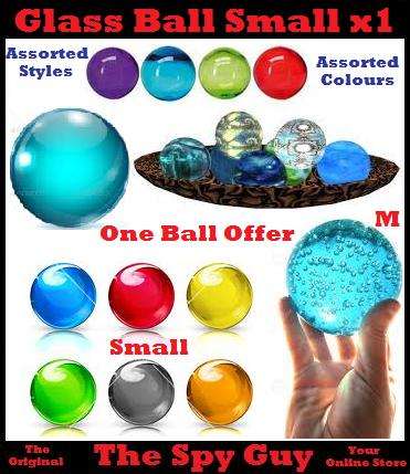 Glass Ball SMALL Solid Glass One on Offer Assorted Colours Many Styles