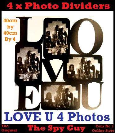 LOVE U Photo Frame x4 Panels Use On Wall or Room Divider 40x40cm Each Panel