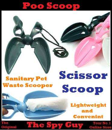 Scissor Scoop Sanitary Pet Waste Scooper in a Scissor Style Lightweight using One Hand Only