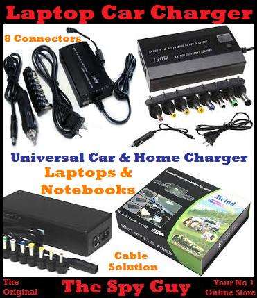 Laptop Universal Car Home Charger Great for Notebooks Great Solution to Damage Lost Cables