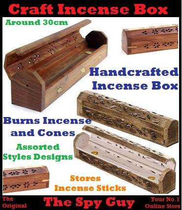 Crafted Incense Box Holder with Lid and Storage Burn Incense Sticks and Cones Handmade