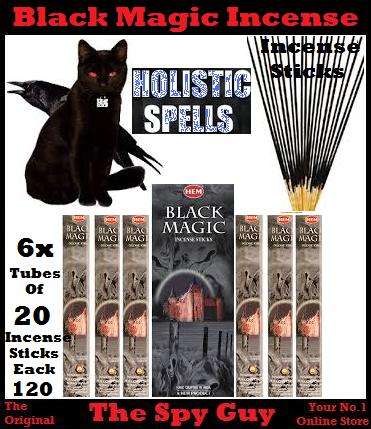 6 Tubes BLACK MAGIC Incense Sticks 20 Incense Sticks per Tube Drives Away, Protects & Bring In