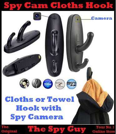 Cloths Hook with Hidden Camera for Jackets Towels Coats 4 Hall Ways Bedrooms Bathrooms