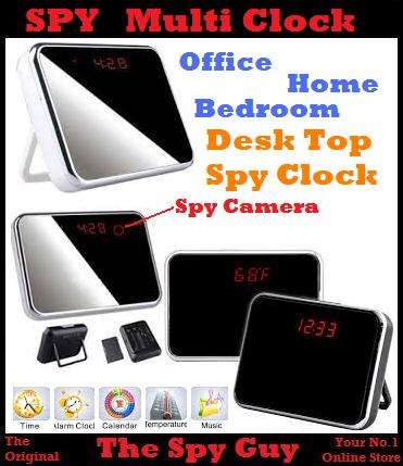 Multi-Function Spy Clock with Hidden Camera with Motion Detection Spy DVR Camcorder