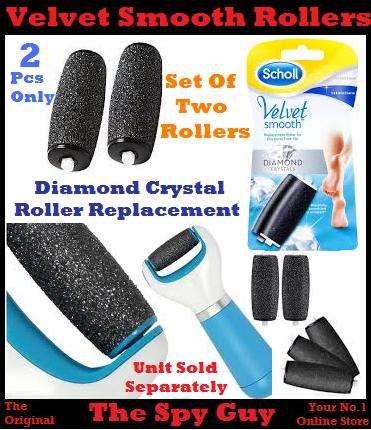 Scholl Velvet Replacement Rollers Smooth Diamond Crystals for Pedi Express Pedicure