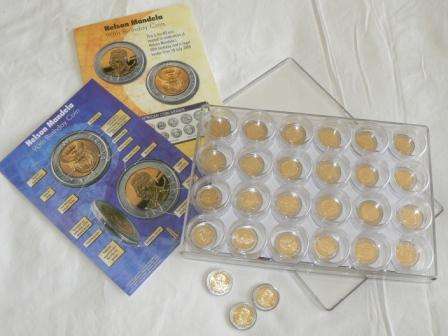 Nelson Mandela 90th Birthday 24x R5.00 coin Tray
