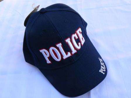Police Cap BLUE with red (Top Quality and Embroidered)