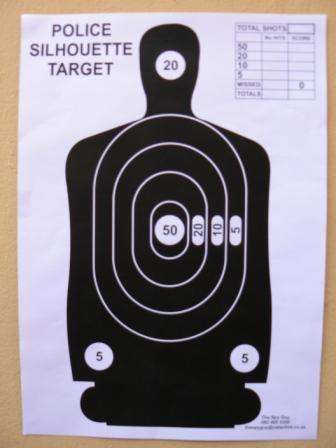 Police Target Sheets (5 x A3)