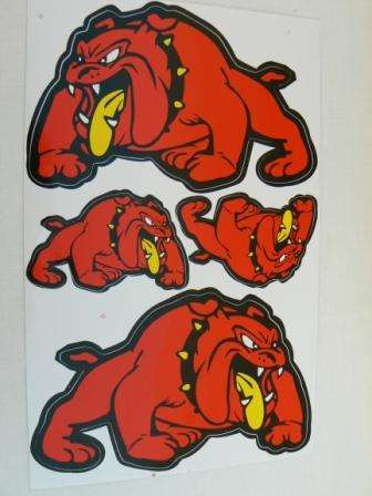 (Red Bull Dogs 4's) Deco STICKER for Car & All