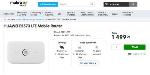 Huawei Mini WiFi Mobile Router, 4G Lte 150Mbps - E5573BS #UNLOCKED FOR ANY NETWORK#