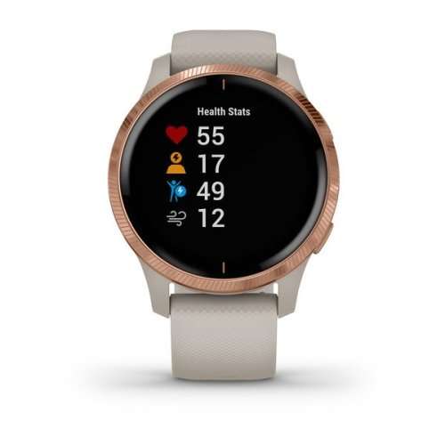Garmin Venu - AMOLED GPS Smartwatch - Light Sand with Rose Gold Bezel (New)