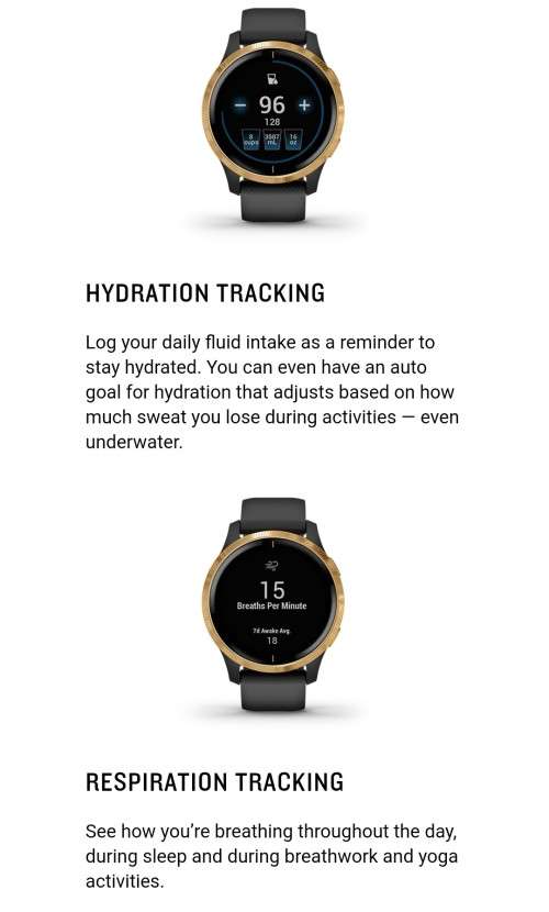 Garmin Venu - AMOLED GPS Smartwatch - Light Sand with Rose Gold Bezel (New)