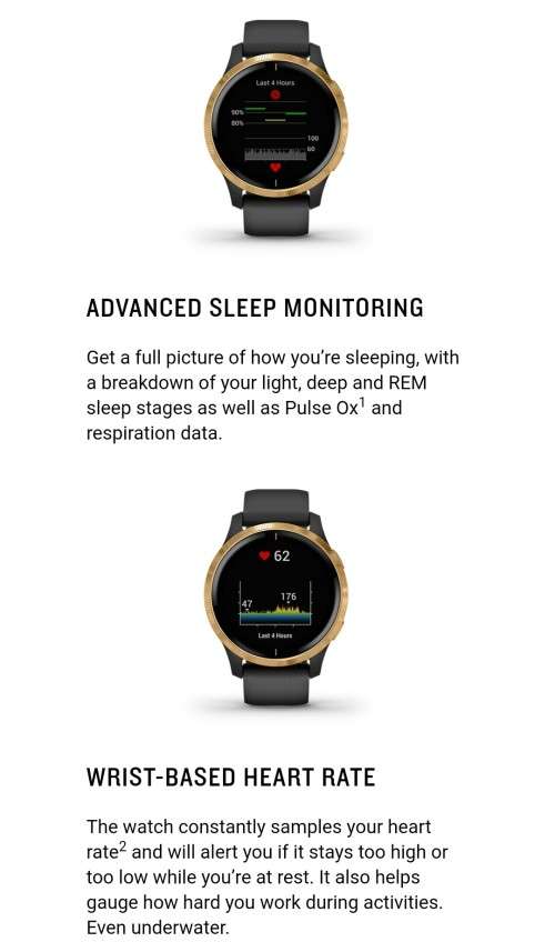 Garmin Venu - AMOLED GPS Smartwatch - Light Sand with Rose Gold Bezel (New)