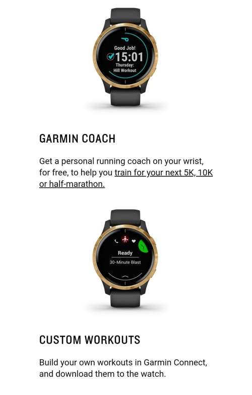 Garmin Venu - AMOLED GPS Smartwatch - Light Sand with Rose Gold Bezel (New)