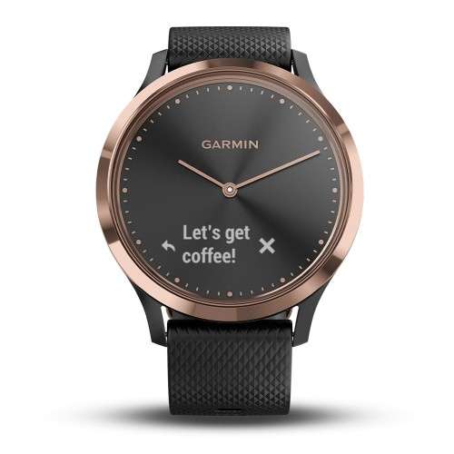 Garmin Vivomove HR - Premium Sport Watch - Black / Rose Gold