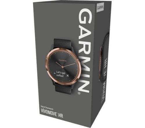 Garmin Vivomove HR - Premium Sport Watch - Black / Rose Gold