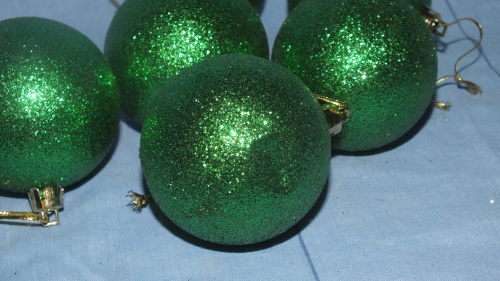 Christmas Tree Decorations - Baubles Set of 6 - Green