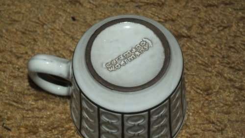 Ceramano - Vintage Ceramano Omega White Coffee Cups and Saucers - West Germany