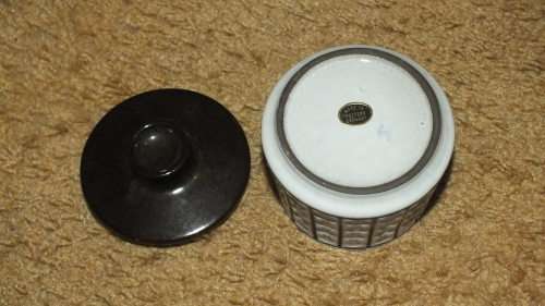 Ceramano - Vintage Ceramano Omega White Sugar Pot With Lid - West Germany