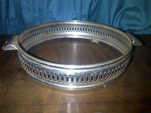 Antique Round Pyrex Dish holder - Stainless Steel - 22,5cm diameter