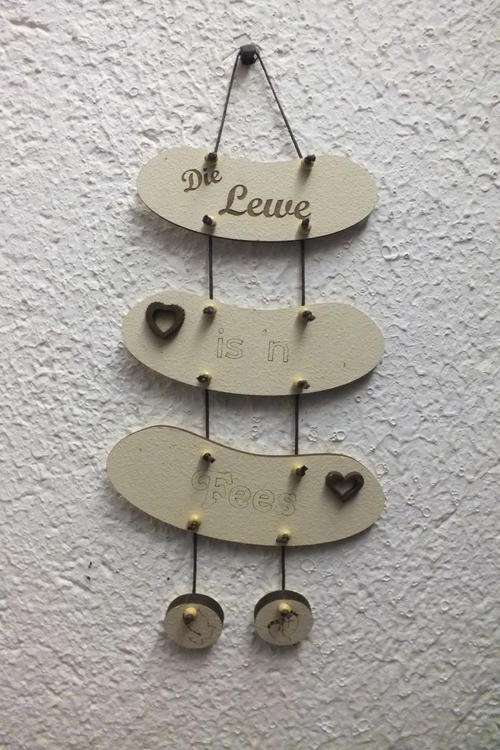 Hanging saying - Die Lewe is n Fees