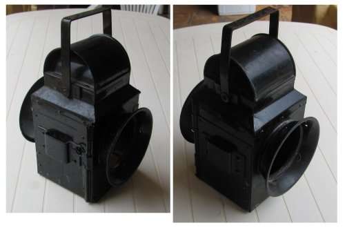 Steel railways lantern