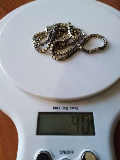 Long Box Link Chain Necklace, 925 Sterling Silver, 80 cm, 40 Grams!