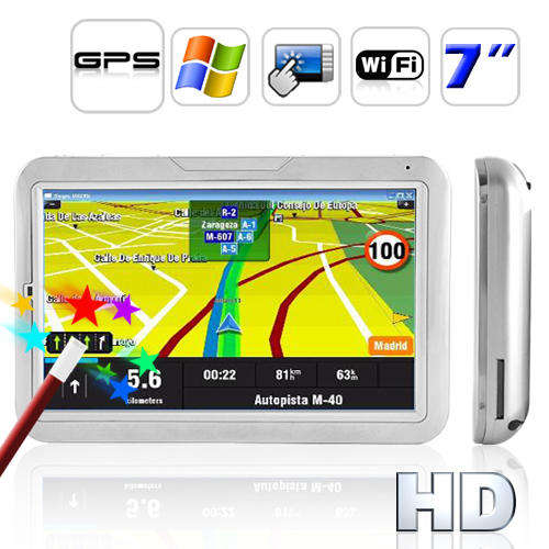 7 Inch Touch Screen GPS Navigator (WIFI + Direct WIN CE Access)