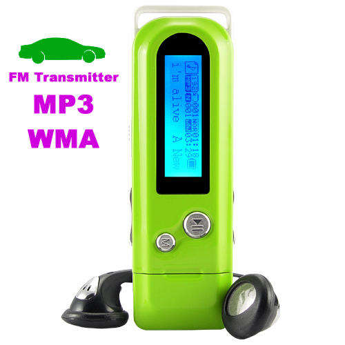 MP3 Player and 4GB Flash Drive with FM Transmitter + Car Kit