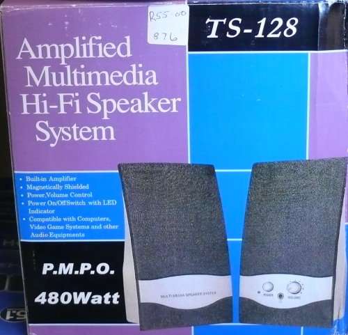 2.0 USB SPEAKERS BLACK 480W PMPO