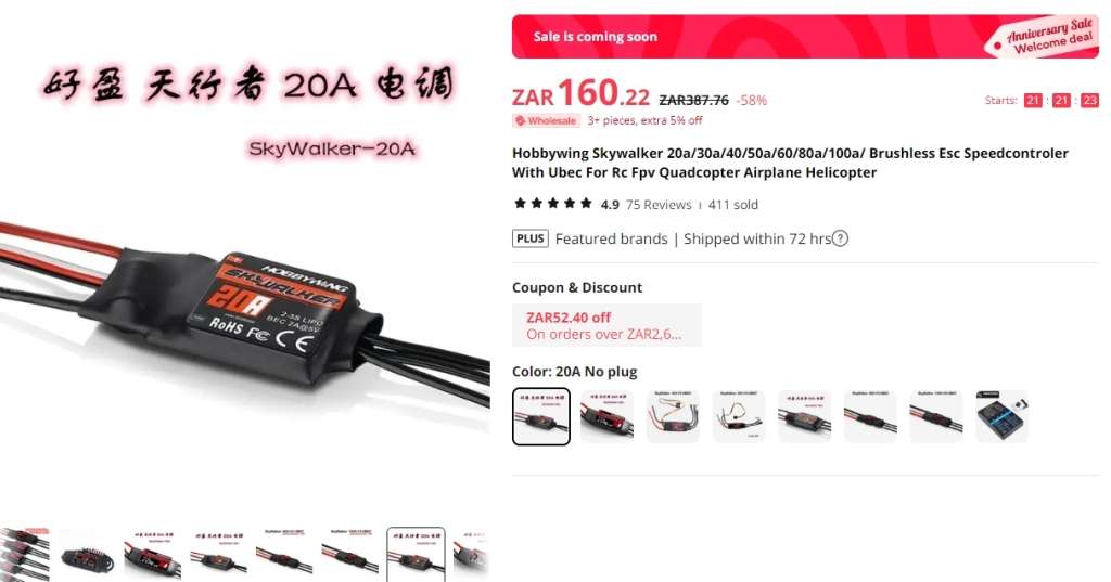 ECS Speed Controller 20A