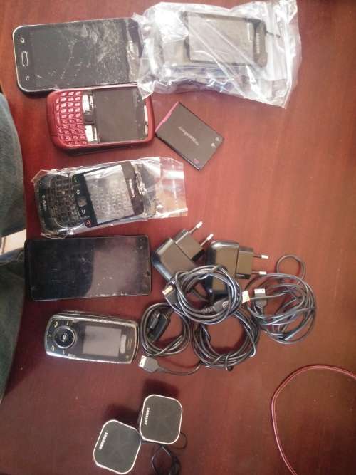 old and new parts batteries chargers and usb cables