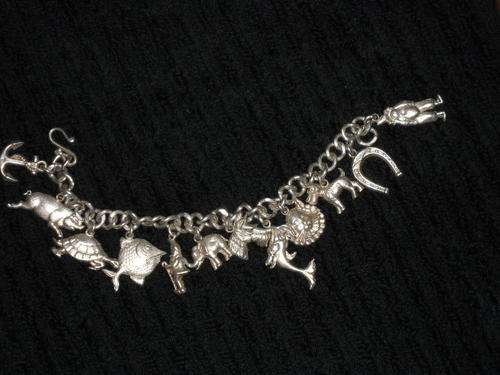 Charm bracelet for auction