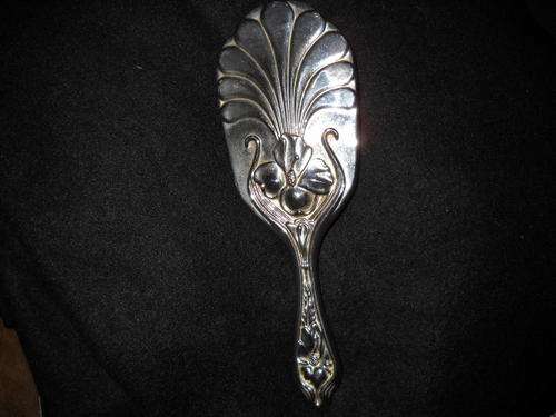 Silver Plated Vintage hair brush