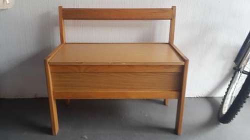 Wooden storage double chair for kids
