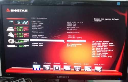 Biostar TB250-BTC, MB, CPU + 5 X PCI-E riser sets.